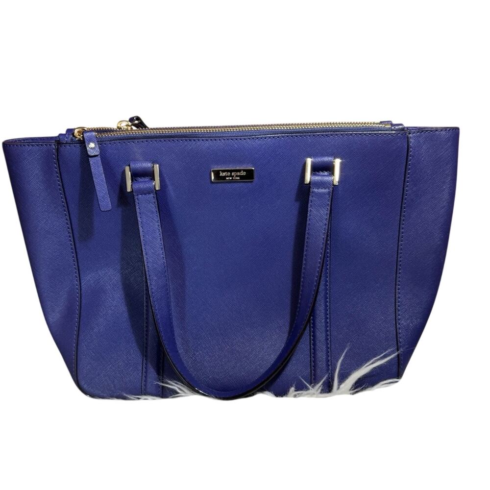 Kate Spade New York Royal Blue Saffiano Leather Tote Bag